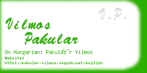 vilmos pakular business card